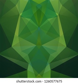 Abstract background consisting of green triangles. Geometric design for business presentations or web template banner flyer. Vector illustration
