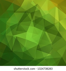Abstract background consisting of green triangles. Geometric design for business presentations or web template banner flyer. Vector illustration
