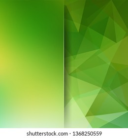 Abstract background consisting of green triangles. Geometric design for business presentations or web template banner flyer. Vector illustration
