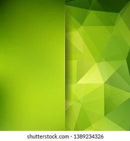 Abstract background consisting of green triangles. Geometric design for business presentations or web template banner flyer. Vector illustration