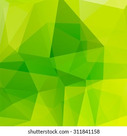 abstract background consisting of green triangles, vector illustration