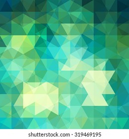 abstract background consisting of green triangles, vector illustration