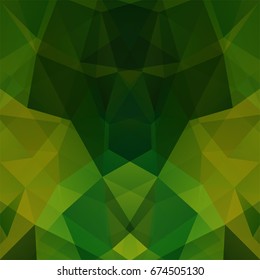 Abstract background consisting of green triangles. Geometric design for business presentations or web template banner flyer. Vector illustration