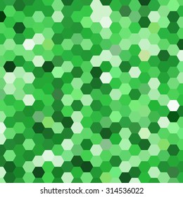 abstract background consisting of green, white hexagons, vector illustration