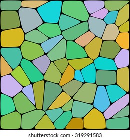 abstract background consisting of green, yellow  geometrical shapes, vector illustration