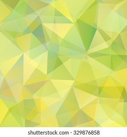 abstract background consisting of green, yellow triangles, vector illustration
