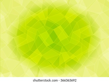 Abstract background consisting of green, yellow quadrangles