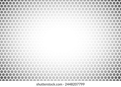 Abstract background consisting of hexagonal shapes with vanishing effect and transparency. Background with transparency effect. Abstract disappearing background.