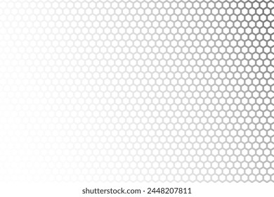 Abstract background consisting of hexagonal shapes with vanishing effect and transparency. Background with transparency effect. Abstract disappearing background.