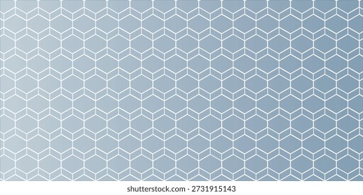 Abstract background consisting of hexagonal shapes with vanishing effect and transparency. Background with transparency effect. Abstract disappearing background.

