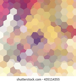 Abstract background consisting of hexagons. Geometric design for business presentations or web template banner flyer. Vector illustration. Pink, beige colors. 