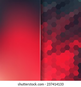 abstract background consisting of hexagons and matt glass