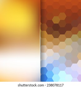 abstract background consisting of hexagons and matt glass