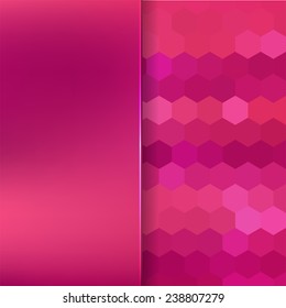 abstract background consisting of hexagons and matt glass