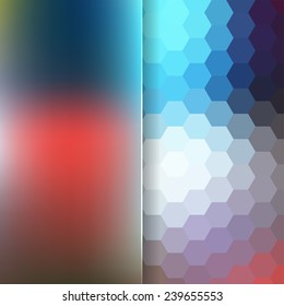 abstract background consisting of hexagons and matt glass