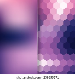 abstract background consisting of hexagons and matt glass