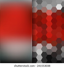 abstract background consisting of hexagons and matt glass