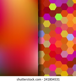 abstract background consisting of hexagons and matt glass
