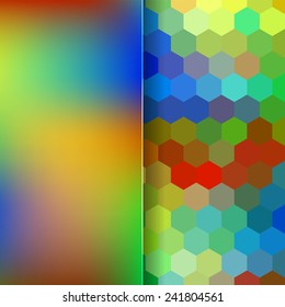 abstract background consisting of hexagons and matt glass