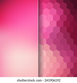 abstract background consisting of hexagons and matt glass