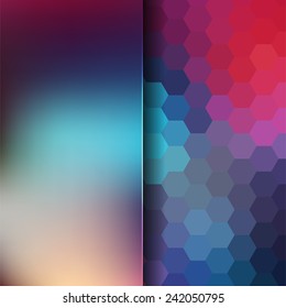 abstract background consisting of hexagons and matt glass