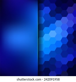 abstract background consisting of hexagons and matt glass