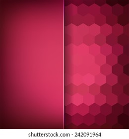 abstract background consisting of hexagons and matt glass