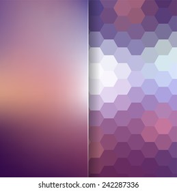 abstract background consisting of hexagons and matt glass