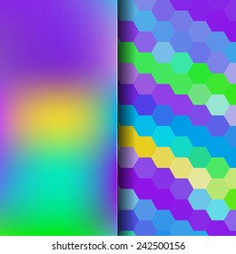 abstract background consisting of hexagons and matt glass