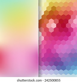 abstract background consisting of hexagons and matt glass