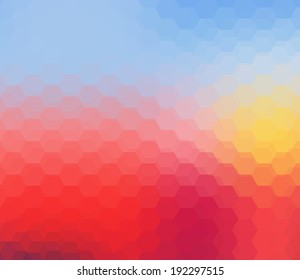 Abstract background consisting of hexagons. Vector illustration.