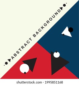 Abstract background consisting of large and small triangles and circles