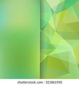 abstract background consisting of light green triangles and matt  glass, vector illustration