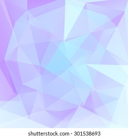 abstract background consisting of light violet, blue triangles, vector illustration