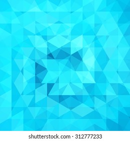 abstract background consisting of neon blue  triangles, vector illustration