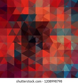 Abstract background consisting of orange, brown, blue triangles. Geometric design for business presentations or web template banner flyer. Vector illustration