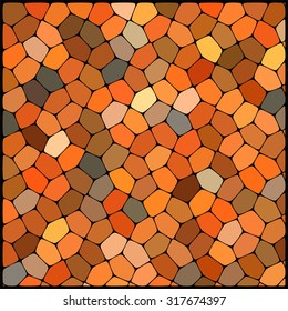 abstract background consisting of orange, brown  geometrical shapes, vector illustration