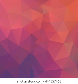 abstract background consisting of orange, purple, pink triangles, vector illustration