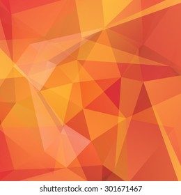 abstract background consisting of orange, yellow, red triangles, vector illustration