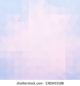 Abstract background consisting of pastel blue, white, pink triangles. Geometric design for business presentations or web template banner flyer. Vector illustration