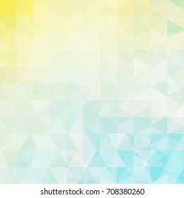 Abstract background consisting of pastel blue, white, yellow triangles. Geometric design for business presentations or web template banner flyer. Vector illustration