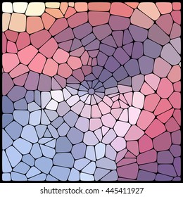 abstract background consisting of pastel geometrical shapes with thick black borders, vector illustration. Pink, white, blue colors