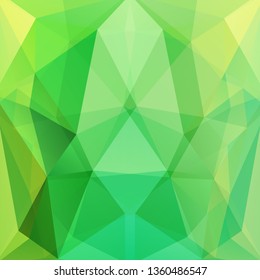 Abstract background consisting of pastel green, yellow triangles. Geometric design for business presentations or web template banner flyer. Vector illustration