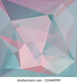 abstract background consisting of pastel green, pink triangles, vector illustration