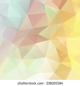 abstract background consisting of pastel green, yellow, blue  triangles, vector illustration