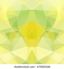 Abstract background consisting of pastel green, yellow triangles. Geometric design for business presentations or web template banner flyer. Vector illustration
