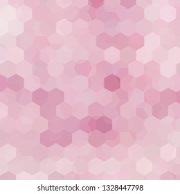 Abstract background consisting of pastel pink hexagons. Geometric design for business presentations or web template banner flyer. Vector illustration