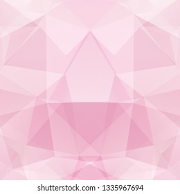 Abstract background consisting of pastel pink triangles. Geometric design for business presentations or web template banner flyer. Vector illustration