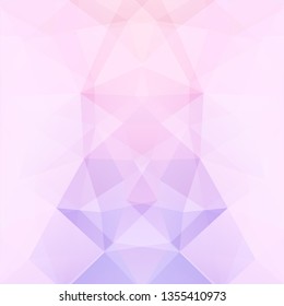 Abstract background consisting of pastel pink, white triangles. Geometric design for business presentations or web template banner flyer. Vector illustration