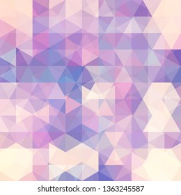 Abstract background consisting of pastel pink, white triangles. Geometric design for business presentations or web template banner flyer. Vector illustration